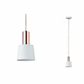 Paulmann Neordic Pendelleuchte Haldar  E14   max. 20W Weiß#Kupfer matt dimmbar Metall