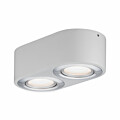 Paulmann LED Deckenleuchte 3-Step-Dim Argun    3000K 2x280lm 230V 2x4.8W dimmbar Weiß#Alu gebürstet