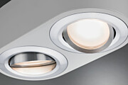 Paulmann LED Deckenleuchte 3-Step-Dim Argun    3000K 2x280lm 230V 2x4.8W dimmbar Weiß#Alu gebürstet