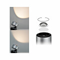 Paulmann LED Tischleuchte Aldan  2700K 200lm 3.5W Schwarz#Alu gebürstet