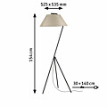 Paulmann Neordic Stehleuchte Narve E27   max. 60W Beige#Schwarz Stoff#Metall