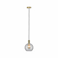 Paulmann Neordic Pendelleuchte Esben  E27   max. 20W Klar#Messing gebürstet dimmbar Glas#Metall