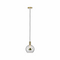 Paulmann Neordic Pendelleuchte Esben  E27   max. 20W Klar#Messing gebürstet dimmbar Glas#Metall