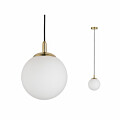 Paulmann Neordic Pendelleuchte Menja  E27   max. 20W Weiß#Messing gebürstet dimmbar Glas#Metall