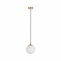 Paulmann Neordic Pendelleuchte Menja  E27   max. 20W Weiß#Messing gebürstet dimmbar Glas#Metall