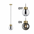 Paulmann Neordic Pendelleuchte Linja  E27   max. 20W Rauchglas#Messing gebürstet dimmbar Spiegel#Glas#Metall