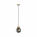 Paulmann Neordic Pendelleuchte Linja  E27   max. 20W Rauchglas#Messing gebürstet dimmbar Spiegel#Glas#Metall