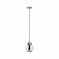 Paulmann Neordic Pendelleuchte Linja  E27   max. 20W Rauchglas#Messing gebürstet dimmbar Spiegel#Glas#Metall