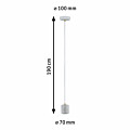 Paulmann Neordic Pendelleuchte Nordin  E27   max. 60W Weiß#Marmor#Gold matt dimmbar Marmor