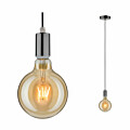 Paulmann Pendelleuchte Larus IP44 E27   max. 60W Schwarzchrom dimmbar