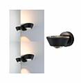Paulmann LED Wandleuchte Sabik  IP44  2700K 840lm / 320lm 230V 9 / 1x4W dimmbar Schwarz