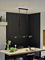 Paulmann LED Pendelleuchte 3-Step-Dim Puric Pane Effect Effect   6x6.5 / 1x4.5W Schwarz