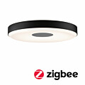 Paulmann LED Deckenleuchte Smart Home Zigbee 3.0 Puric Pane Effect   2700K 200lm / 1.900lm 230V 16 / 1x1.5W dimmbar Schwarz#Grau