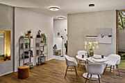 Paulmann LED Deckenleuchte Smart Home Zigbee 3.0 Puric Pane Effect   2700K 200lm / 1.900lm 230V 16 / 1x1.5W dimmbar Schwarz#Grau