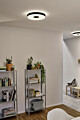 Paulmann LED Deckenleuchte Smart Home Zigbee 3.0 Puric Pane Effect   2700K 200lm / 1.900lm 230V 16 / 1x1.5W dimmbar Schwarz#Grau