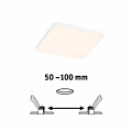 Paulmann VariFit LED Einbaupanel Veluna Edge IP44 eckig 120x120mm  8.5W 650lm 3000K Weiß