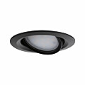 Paulmann LED Einbauleuchte Nova Plus Coin Einzelleuchte schwenkbar IP65 rund 93mm 30° Coin 6W 470lm 230V dimmbar 2700K Schwarz matt