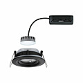 Paulmann LED Einbauleuchte Nova Plus Coin Einzelleuchte schwenkbar IP65 rund 93mm 30° Coin 6W 470lm 230V dimmbar 2700K Schwarz matt