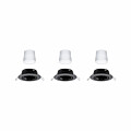 Paulmann LED Einbauleuchte Smart Home Zigbee 3.0 Base Coin Basisset schwenkbar  rund 90mm 20°  3x4.9W 3x430lm 230V dimmbar 3000K Schwarz matt