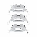 Paulmann Einbauleuchte Choose Basisset starr IP44 rund 78mm   max. 3x10W  230V dimmbar  Weiß matt