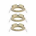 Paulmann Einbauleuchte Choose Basisset starr IP44 rund 78mm   max. 3x10W  230V dimmbar  Messing gebürstet
