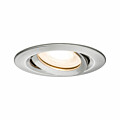 Paulmann LED Einbauleuchte Nova Plus Einzelleuchte schwenkbar IP65 rund 93mm 30° GU10 7W 460lm 230V dimmbar 2700K Eisen gebürstet