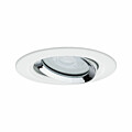 Paulmann LED Einbauleuchte Nova Plus Einzelleuchte schwenkbar IP65 rund 93mm 30° GU10 7W 460lm 230V dimmbar 2700K Weiß matt#Chrom