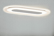 Paulmann Premium LED Einbauleuchte Whirl Einzelleuchte   rund 230x115mm   5.8W 220lm 230V dimmbar 3000K Alu gedreht#Satin