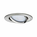 Paulmann LED Einbauleuchte Smart Home Zigbee 3.0 Nova Plus Coin  schwenkbar  rund 84mm 50° Coin 6W 470lm 230V dimmbar 2700K Eisen gebürstet