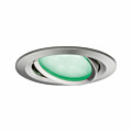 Paulmann LED Einbauleuchte Smart Home Zigbee 3.0 Nova Plus Coin Basisset schwenkbar  rund 84mm 50° Coin 3x5.2W 3x400lm 230V dimmbar RGBW Eisen gebürstet