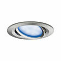 Paulmann LED Einbauleuchte Smart Home Zigbee 3.0 Nova Plus Coin Basisset schwenkbar  rund 84mm 50° Coin 3x5.2W 3x400lm 230V dimmbar RGBW Eisen gebürstet