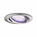 Paulmann LED Einbauleuchte Smart Home Zigbee 3.0 Nova Plus Coin Basisset schwenkbar  rund 84mm 50° Coin 3x5.2W 3x400lm 230V dimmbar RGBW Eisen gebürstet