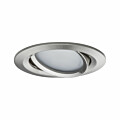 Paulmann LED Einbauleuchte Smart Home Zigbee 3.0 Nova Plus Coin Basisset schwenkbar  rund 84mm 50° Coin 3x5.2W 3x400lm 230V dimmbar RGBW Eisen gebürstet