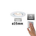 Paulmann LED Einbauleuchte Easy Dim Nova Mini Plus Coin Einzelleuchte schwenkbar  rund 66mm 15° Coin 4.2W 300lm 230V dimmbar 2700K Weiß matt