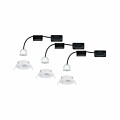 Paulmann LED Einbauleuchte Easy Dim Nova Mini Plus Coin Basisset schwenkbar  rund 66mm 15° Coin 3x4.2W 3x300lm 230V dimmbar 2700K Weiß matt