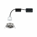 Paulmann LED Einbauleuchte Easy Dim Nova Mini Plus Coin Einzelleuchte schwenkbar  rund 66mm 15° Coin 4.2W 300lm 230V dimmbar 2700K Eisen gebürstet