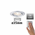 Paulmann LED Einbauleuchte Easy Dim Nova Mini Plus Coin Einzelleuchte schwenkbar  rund 66mm 15° Coin 4.2W 300lm 230V dimmbar 2700K Alu