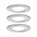 Paulmann LED Einbauleuchte 3-Step-Dim Nova Basisset starr IP44 rund 78mm  GU10 3x6.6W 3x450lm 230V dimmbar 4000K Eisen gebürstet