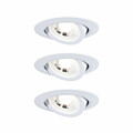 Paulmann LED Einbauleuchte 3-Step-Dim 3er-Pack schwenkbar  rund 82mm 70°  3x4.8W 3x450lm 230V dimmbar 3000K Weiß matt