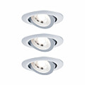 Paulmann LED Einbauleuchte 3-Step-Dim 3er-Pack schwenkbar  rund 82mm 70°  3x4.8W 3x450lm 230V dimmbar 3000K Chrom matt