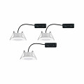 Paulmann LED Einbauleuchte Calla 3er-Set schwenkbar IP65 rund 90mm 30°  5.5W 400lm 230V  White Switch Weiß