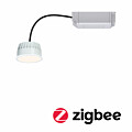 Paulmann LED Modul Einbauleuchte Smart Home Zigbee 3.0 Warmweiß Coin    rund 51mm  Coin 6W 470lm 230V dimmbar 2700K Satin