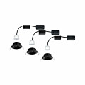 Paulmann LED Einbauleuchte Nova Mini Coin Basisset schwenkbar  rund 66mm 15° Coin 3x4W 3x310lm 230V  2700K Schwarz matt