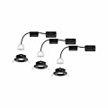 Paulmann LED Einbauleuchte Nova Mini Coin Basisset starr  rund 66mm  Coin 3x4W 3x310lm 230V  2700K Schwarz matt