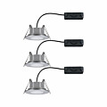 Paulmann LED Einbauleuchte Calla 3er-Set schwenkbar IP65 rund 90mm 30°  3x5W 3x400lm 230V  White Switch Chrom matt