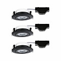 Paulmann LED Einbauleuchte 3er-Set schwenkbar  rund 82mm 70°  3x4.8W 3x450lm 230V  3000K Schwarz matt