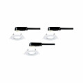 Paulmann Einbauleuchte 3er-Set starr  rund 80mm  GU10 max. 3x10W  230V dimmbar  Weiß