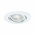 Paulmann Einbauleuchte Base Basisset schwenkbar  rund 90mm 20° GU10 max. 10W  230V dimmbar  Weiß