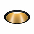 Paulmann LED Einbauleuchte 3-Step-Dim Cole Coin   IP44 rund 88mm  Coin 6W 470lm 230V dimmbar 2700K Schwarz#Gold matt