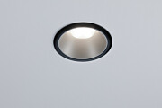 Paulmann LED Einbauleuchte 3-Step-Dim Cole Coin   IP44 rund 88mm  Coin 6W 470lm 230V dimmbar 2700K Schwarz#Silber